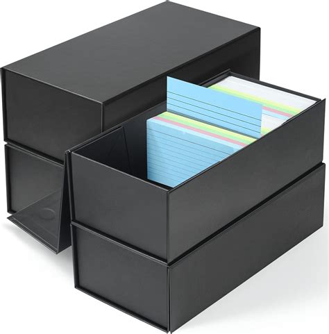 metal box for flash cards|Amazon.com: 3x5 Card File Box.